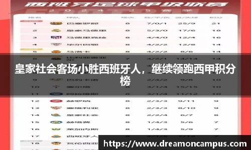 皇家社会客场小胜西班牙人，继续领跑西甲积分榜